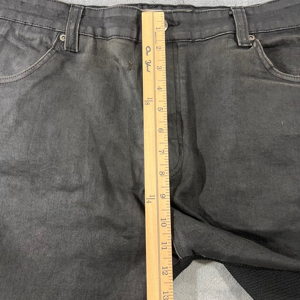 Iro-Ochi Mens Limited Edition /300 Black Moto Ribbed Panel Denim Jeans Size 36 - Picture 9 of 11